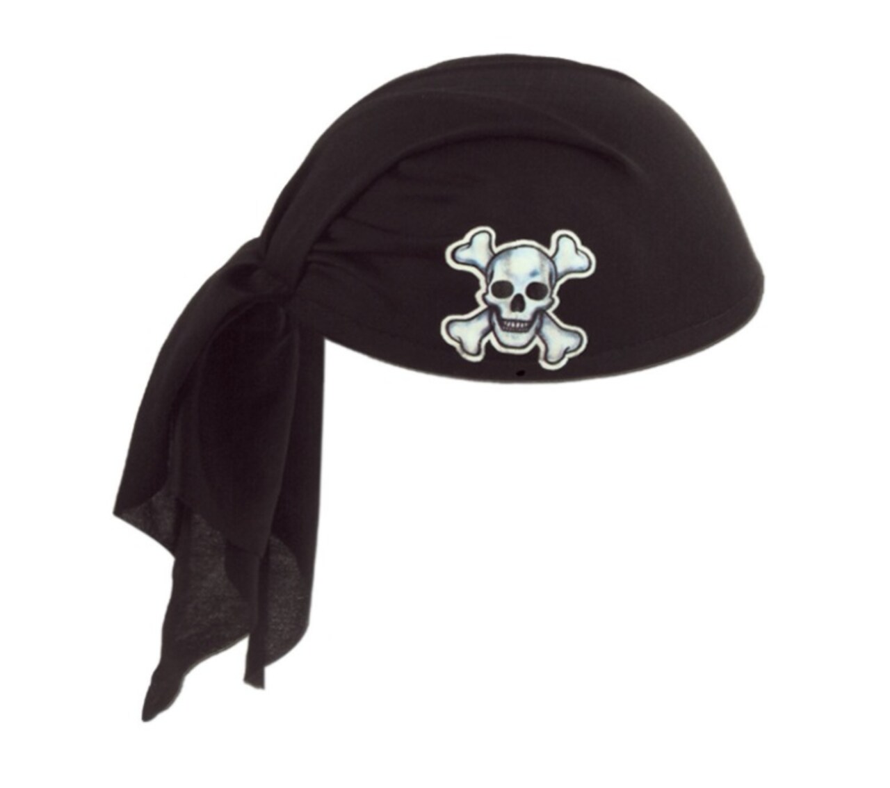 Beistle Club Pack of 12 Black Pirate Scarf Hat with Skull and Crossbones - Child Size